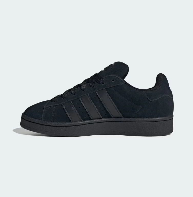 Triple Black Three-Stripe Low-Top Sneakers