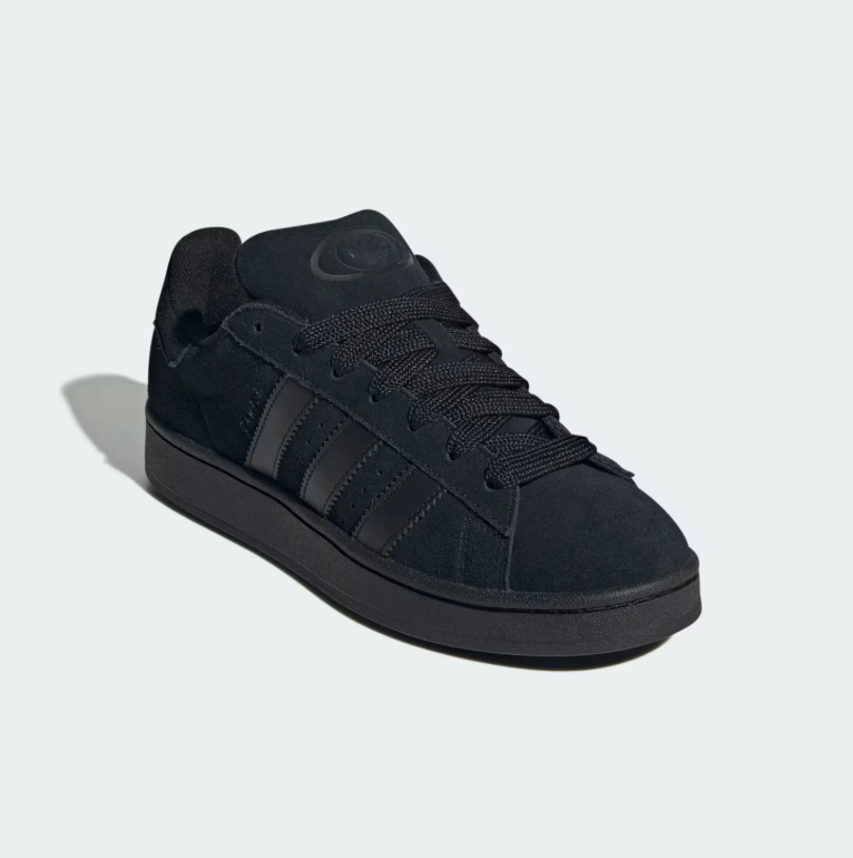 Triple Black Three-Stripe Low-Top Sneakers