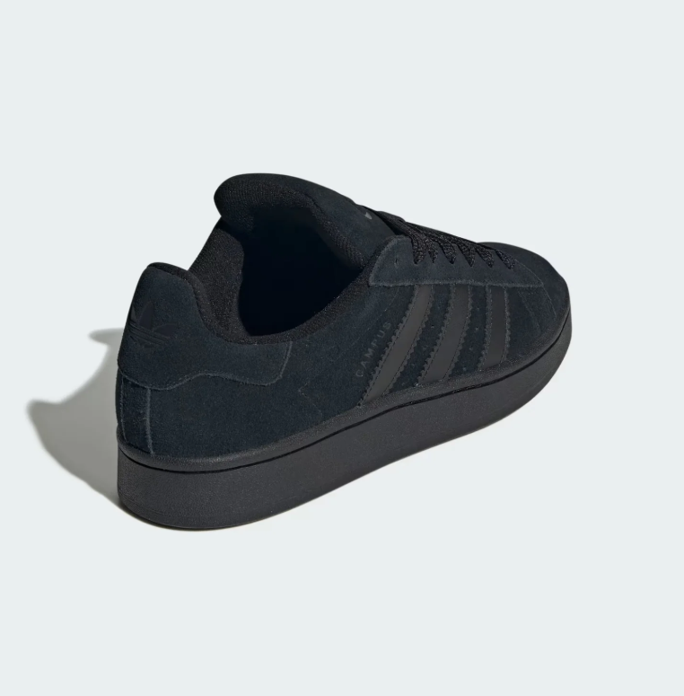 Triple Black Three-Stripe Low-Top Sneakers
