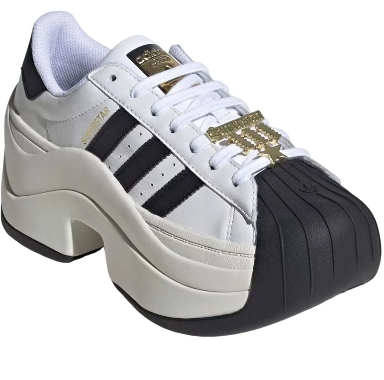 Superstar Platform Shell-Toe Sneakers – White & Black