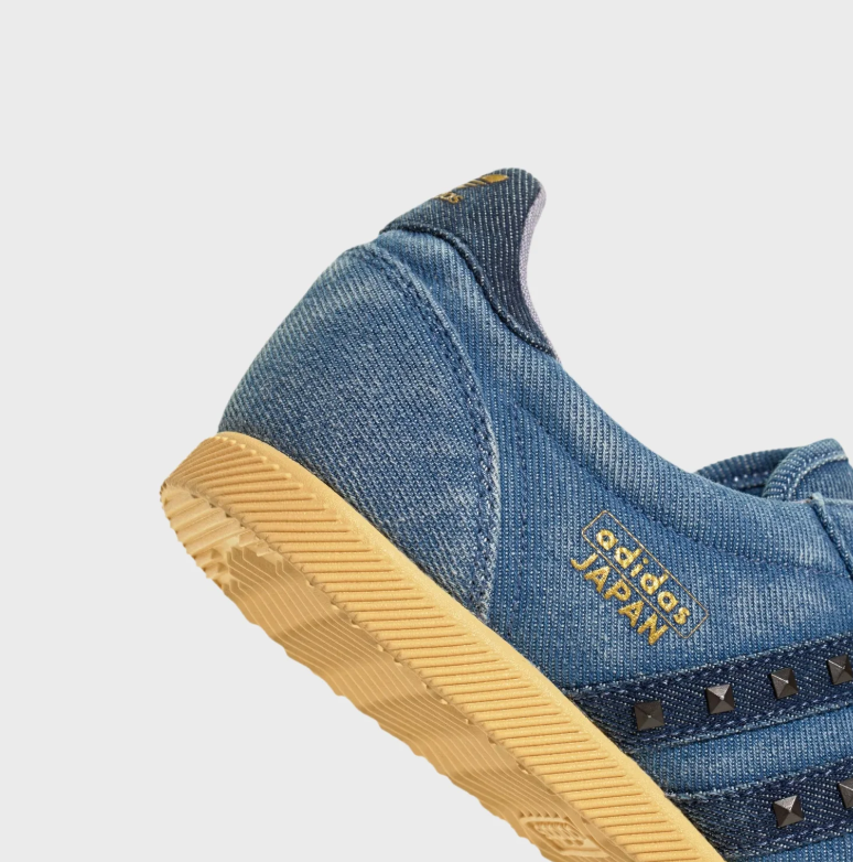 Japan Denim-Look Studded Sneakers – Blue & Gum