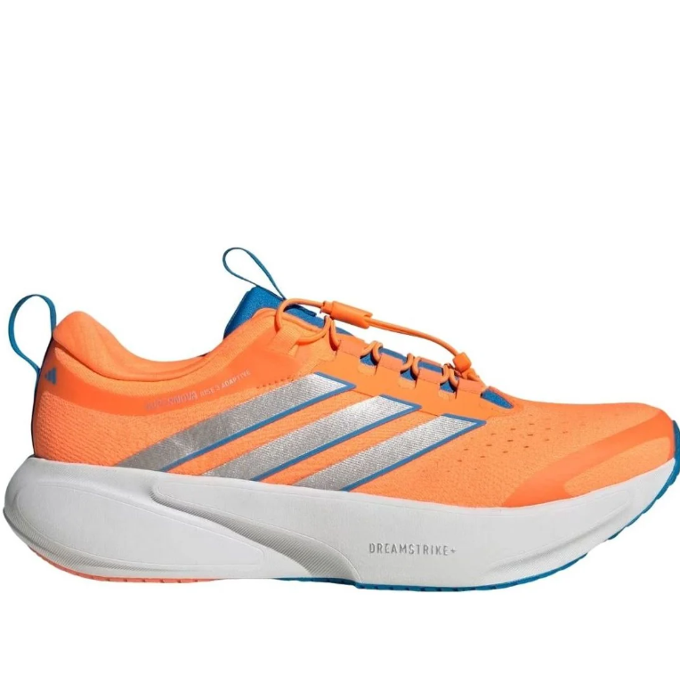 Toggle-Lace Running Shoes – Orange, Silver & Teal