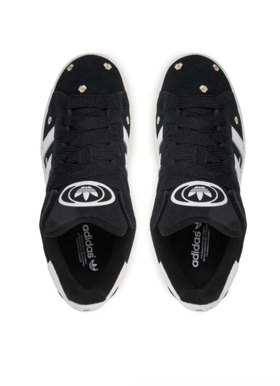 Campus Daisy-Print Low-Top Sneakers – Black & White