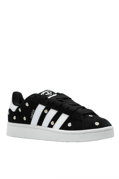 Campus Daisy-Print Low-Top Sneakers – Black & White