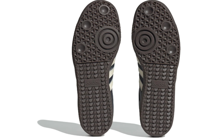 Samba Low-Top Sneakers – Dark Navy, Cream & Brown