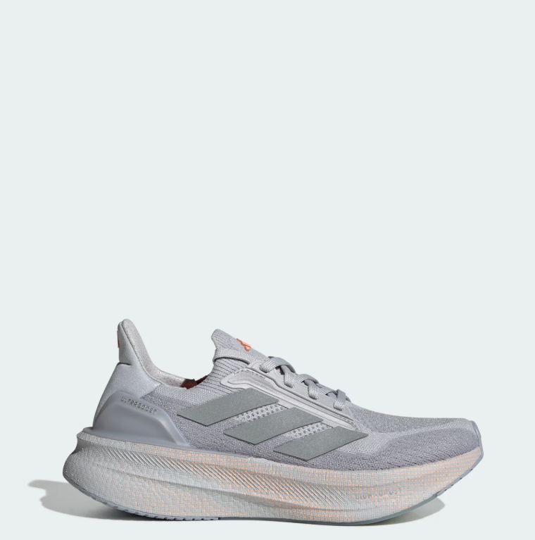 Reflective Three-Stripe Running Shoes – Gray & Orange