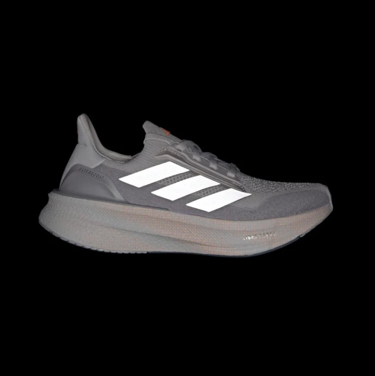 Reflective Three-Stripe Running Shoes – Gray & Orange