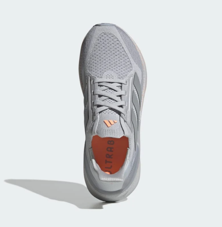 Reflective Three-Stripe Running Shoes – Gray & Orange