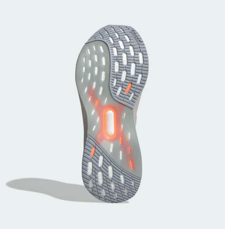 Reflective Three-Stripe Running Shoes – Gray & Orange