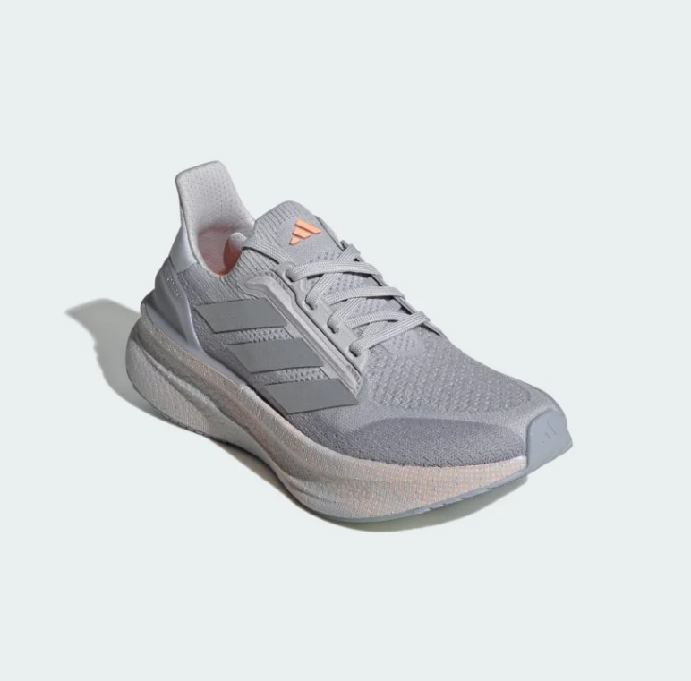 Reflective Three-Stripe Running Shoes – Gray & Orange