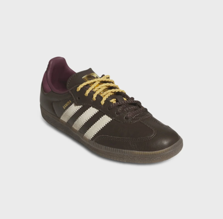 Samba Low-Top Sneakers – Dark Brown, Cream & Burgundy