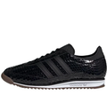 Reptile-Texture Low-Top Sneakers – Black, White & Gum