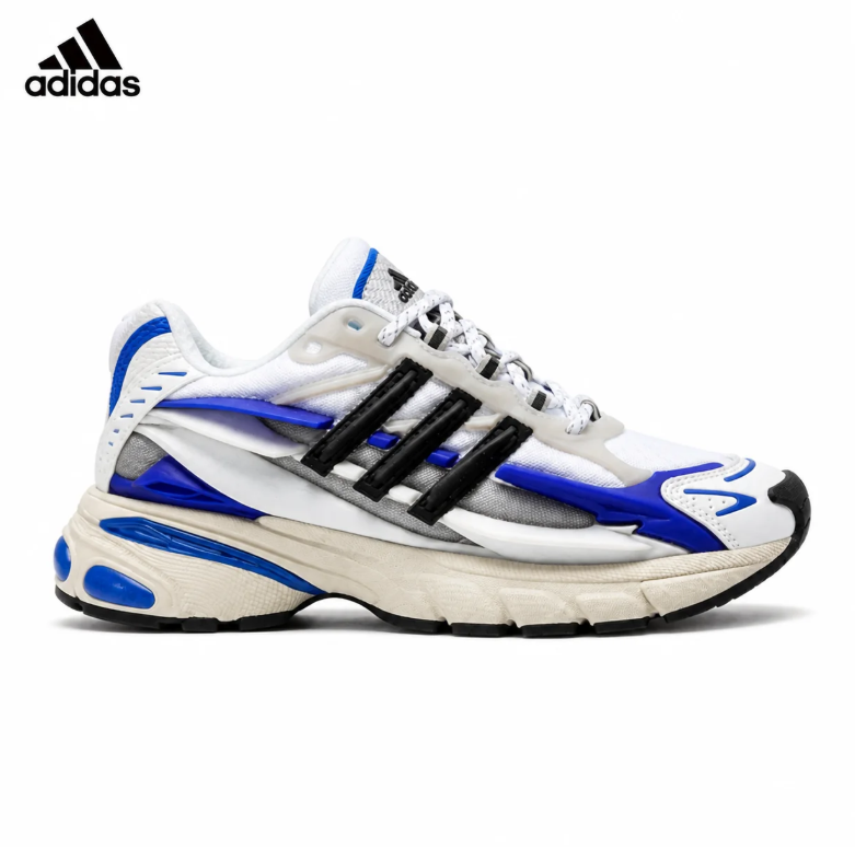 Retro Chunky Lace-Up Sneakers with Three-Stripe Detail