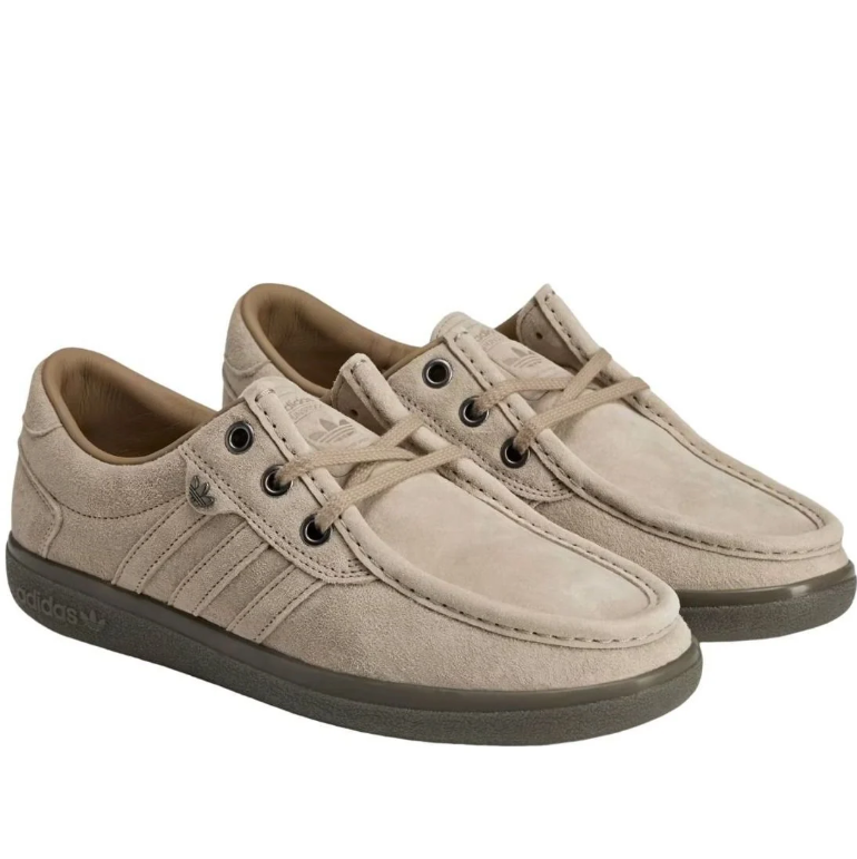 Moc-Toe Lace-Up Casual Shoes – Sand Beige & Dark Olive
