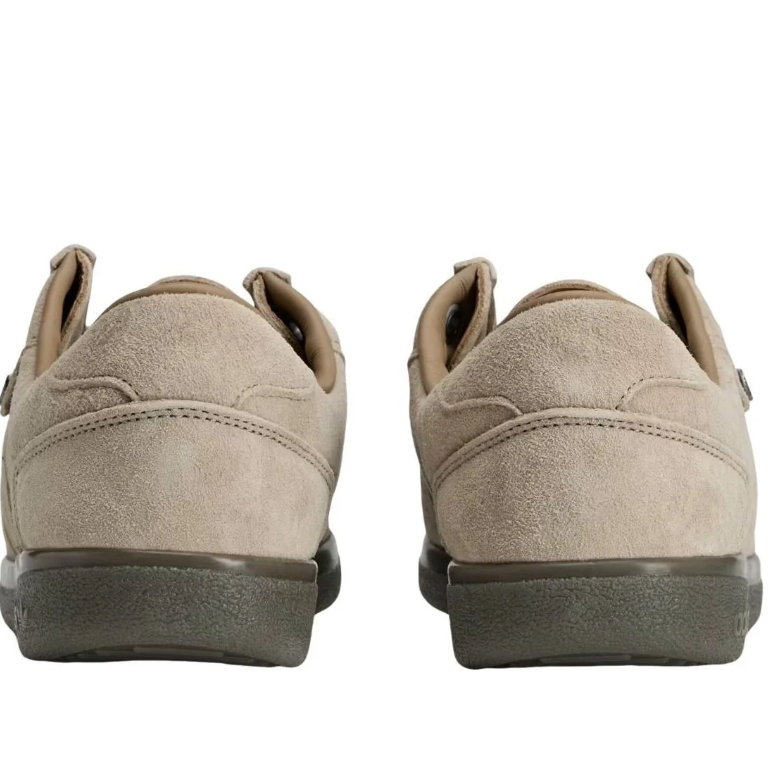 Moc-Toe Lace-Up Casual Shoes – Sand Beige & Dark Olive