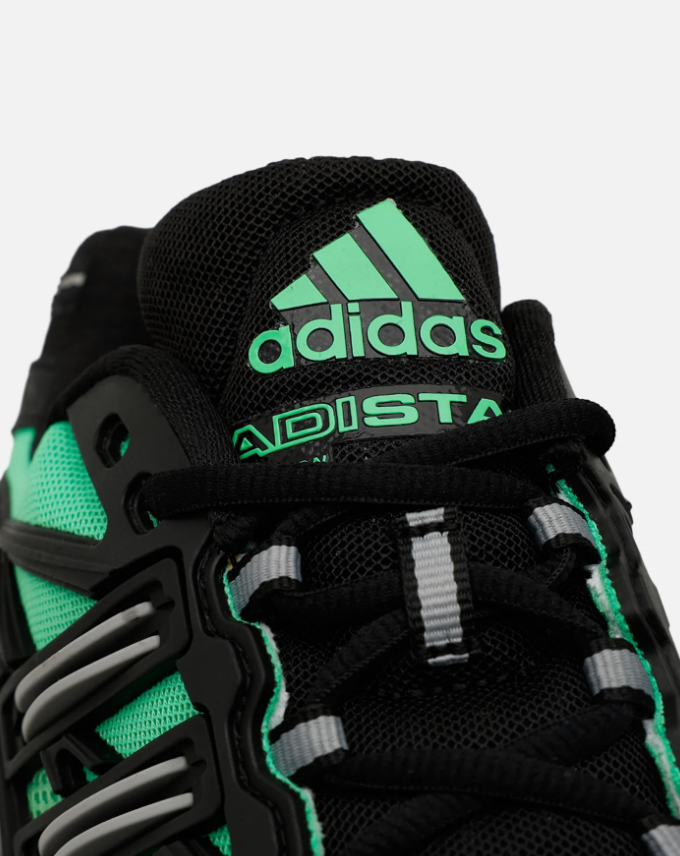 Chunky Mesh Sneakers – Black & Mint Green with Silver Accents