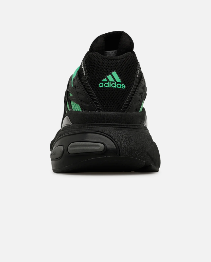 Chunky Mesh Sneakers – Black & Mint Green with Silver Accents