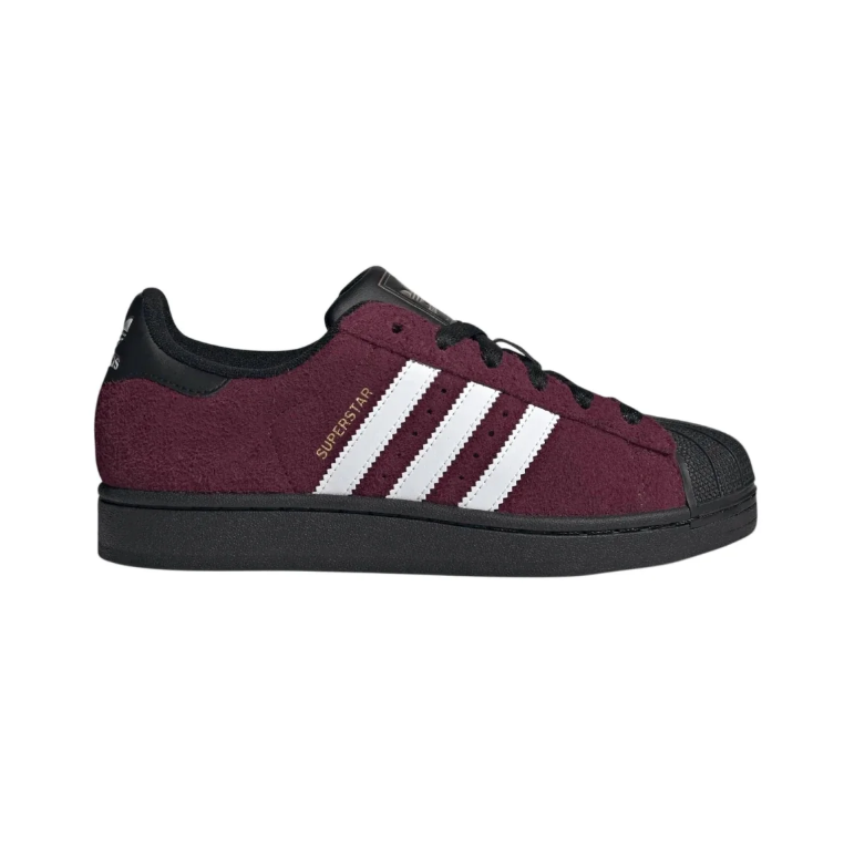 Superstar Shell-Toe Sneakers – Burgundy, White & Black