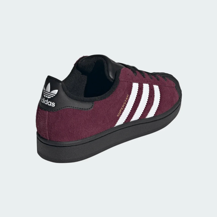 Superstar Shell-Toe Sneakers – Burgundy, White & Black