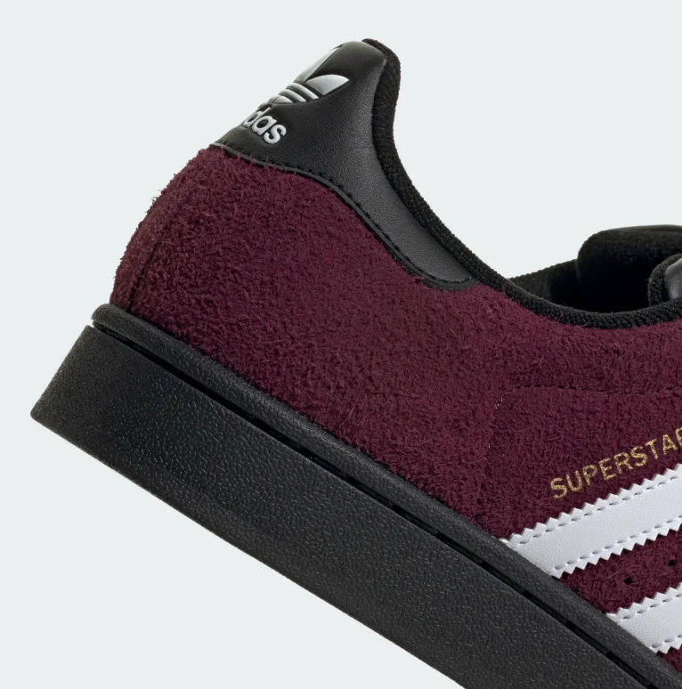 Superstar Shell-Toe Sneakers – Burgundy, White & Black