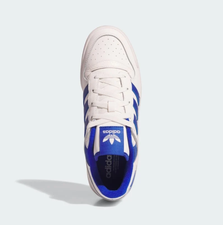 Court-Style Low-Top Sneakers – White & Royal Blue