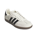 Samba Retro Low-Top Sneakers – Cream & Black with Brown Sole
