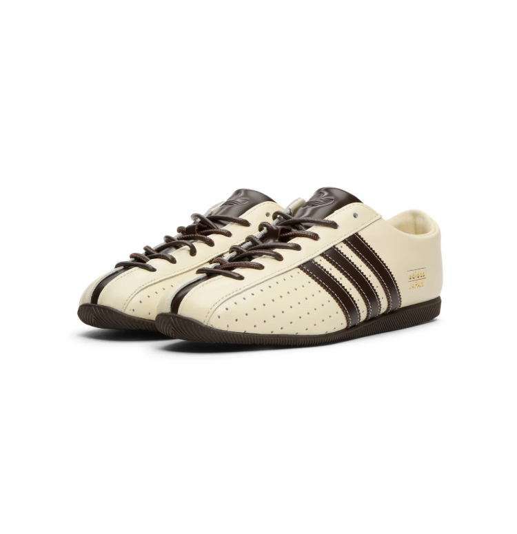 Japan Low-Profile Sneakers – Cream & Dark Brown