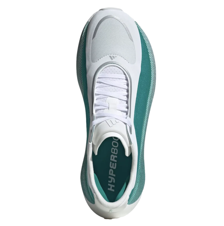 High-Stack Mesh Sneakers – White & Teal