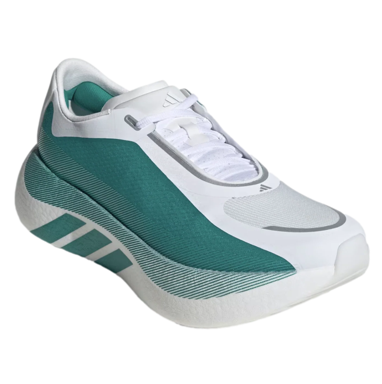High-Stack Mesh Sneakers – White & Teal