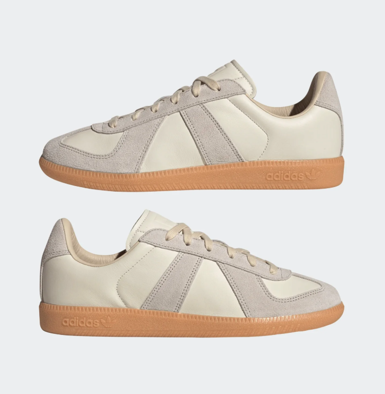 Retro Low-Top Sneakers – Cream, Light Gray & Gum