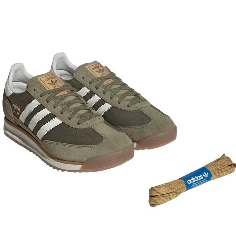 SL 72 Retro Low-Top Sneakers – Olive, White & Gum