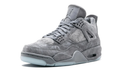 Textured Mid-Top Sneakers – Gray with Ice-Blue Sole