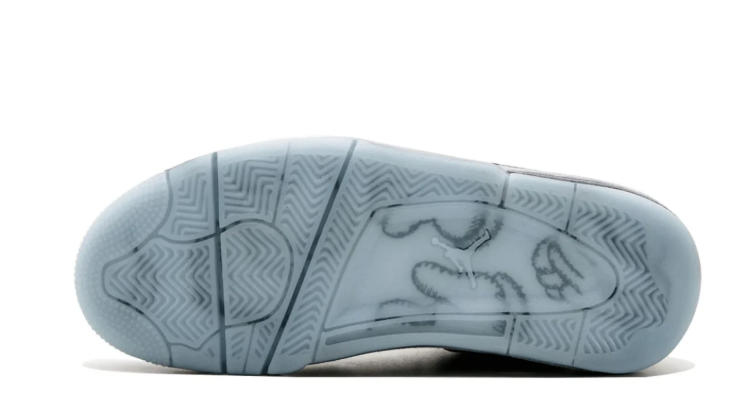 Textured Mid-Top Sneakers – Gray with Ice-Blue Sole