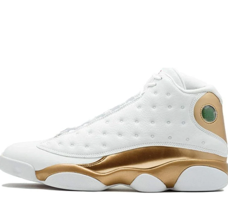 Air Jordan 13/14 Retro Defining Moments – White & Black with Gold Accents