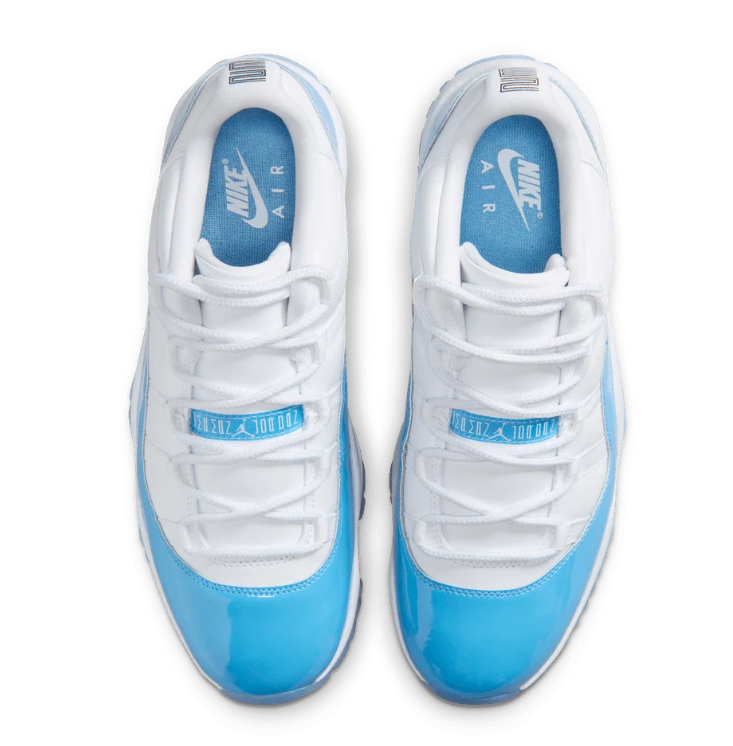 Air Jordan 11 Low-Top Sneakers – White & Bright Blue