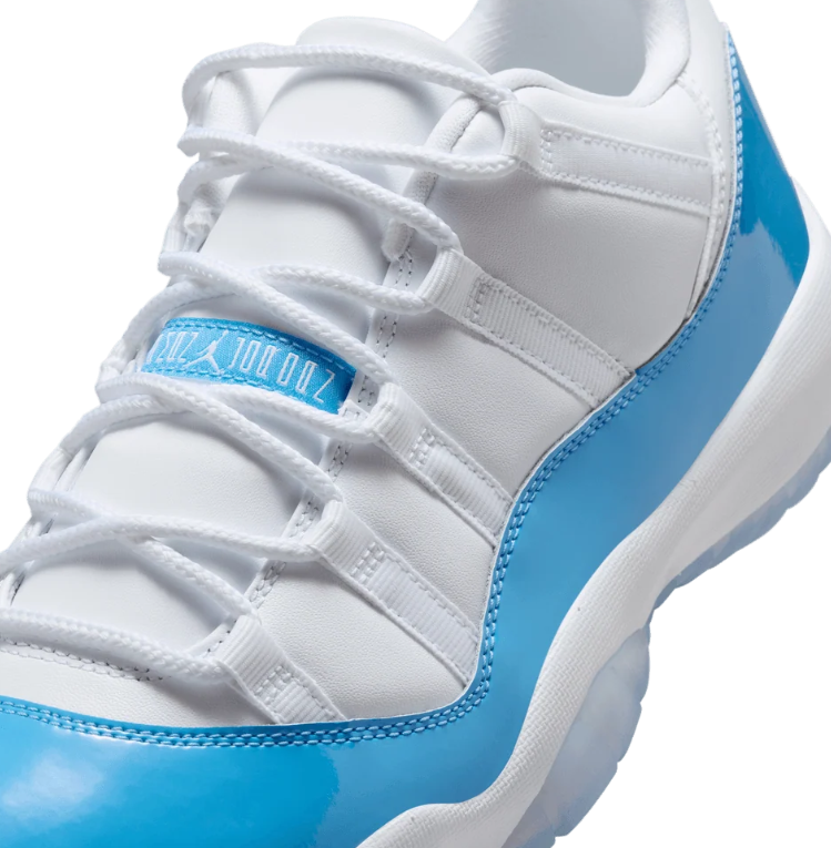 Air Jordan 11 Low-Top Sneakers – White & Bright Blue