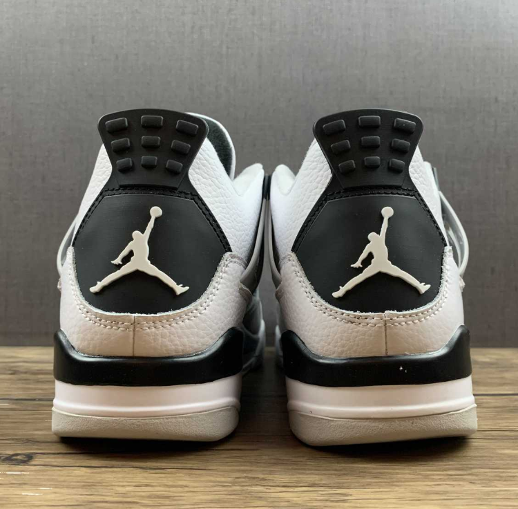 Air Jordan 4 Retro Sneakers – White, Black & Neutral Gray