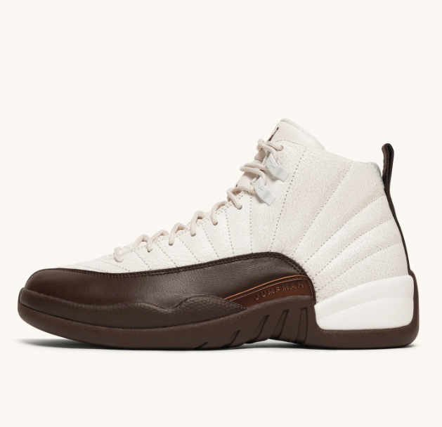 Air Jordan 12 High-Top Sneakers – Cream & Dark Brown