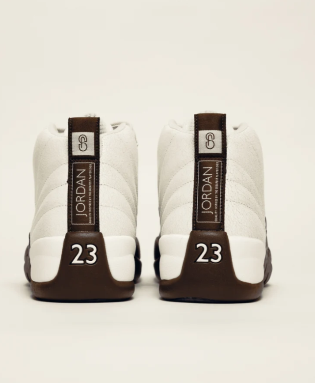 Air Jordan 12 High-Top Sneakers – Cream & Dark Brown