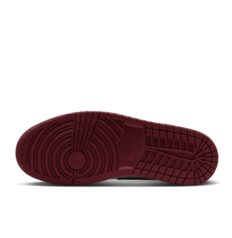Air Jordan 1 High-Top Sneakers – Brown, Cream & Black with Burgundy Sole
