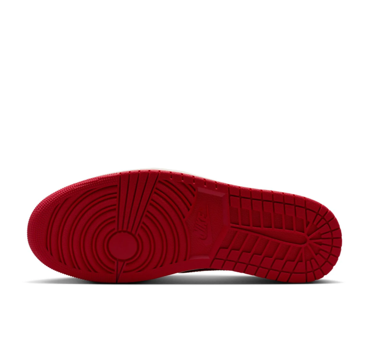 Air Jordan 1 Low-Top Sneakers – Black & Red with Cream Midsole