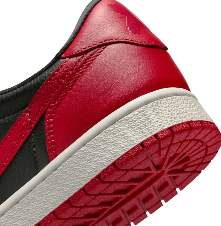 Air Jordan 1 Low-Top Sneakers – Black & Red with Cream Midsole