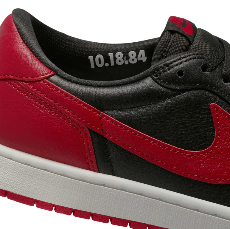 Air Jordan 1 Low-Top Sneakers – Black & Red with Cream Midsole