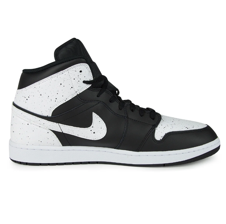 Air Jordan 1 Mid Sneakers – Black & Speckled White