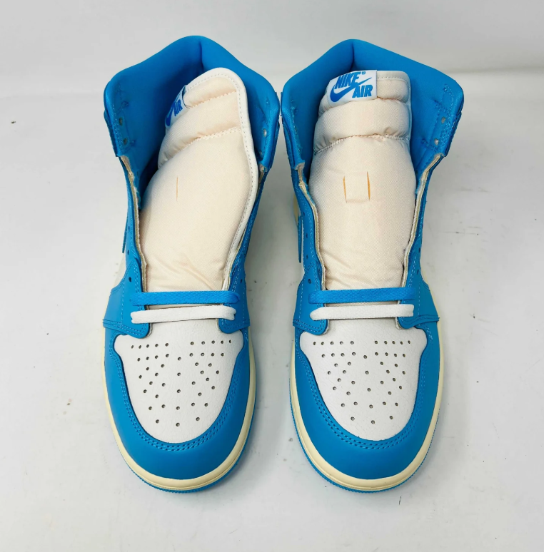 Air Jordan 1 High-Top Sneakers – Bright Blue, White & Cream