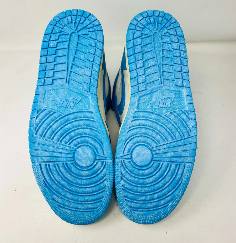 Air Jordan 1 High-Top Sneakers – Bright Blue, White & Cream