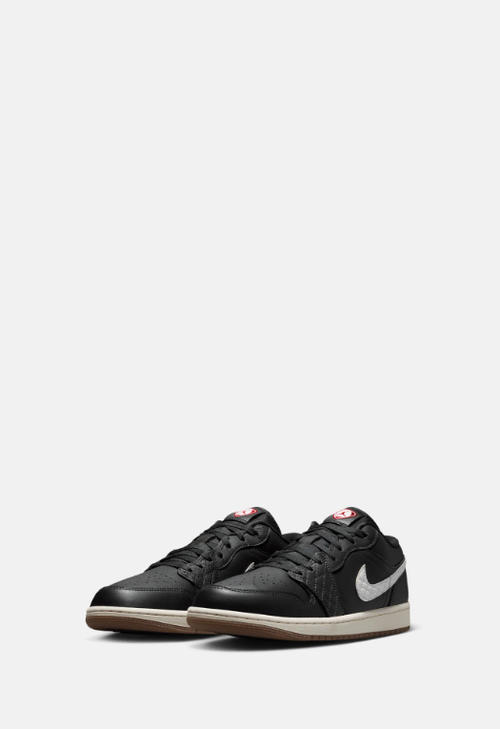 Air Jordan 1 Low-Top Sneakers – Black, Quilted White & Gum