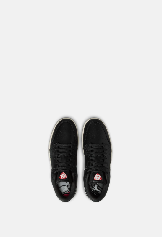 Air Jordan 1 Low-Top Sneakers – Black, Quilted White & Gum