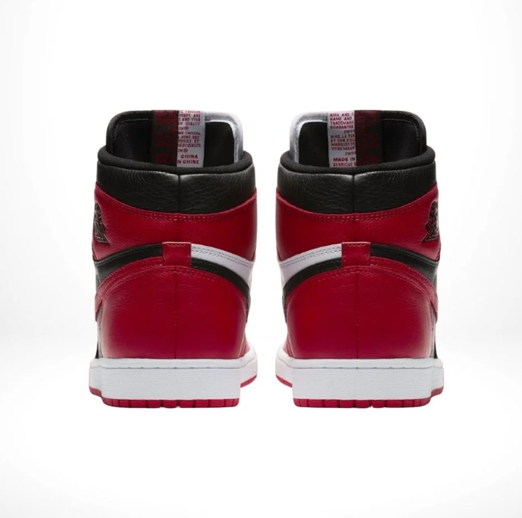 Air Jordan 1 High-Top Sneakers – Split Black, Red & White Design
