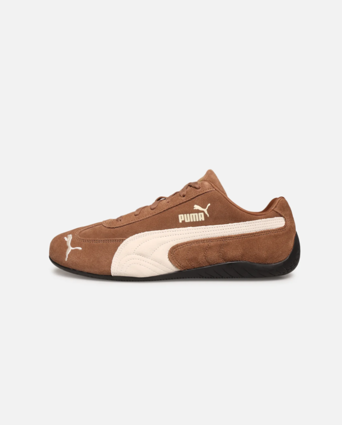 PUMA Low-Profile Sneakers – Warm Brown & Cream with Black Sole